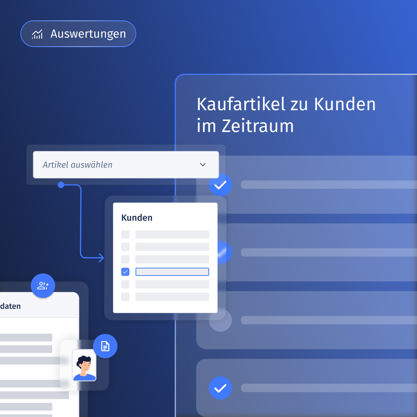 Auswertung "Kaufartikel zu Kunden im Zeitraum"